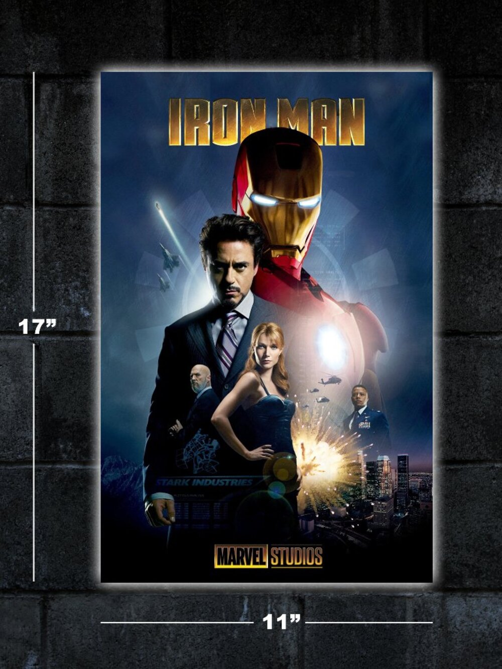 Iron Man movie poster - 11x17 art print merch marvel Robert Downey Jr Tony Stark